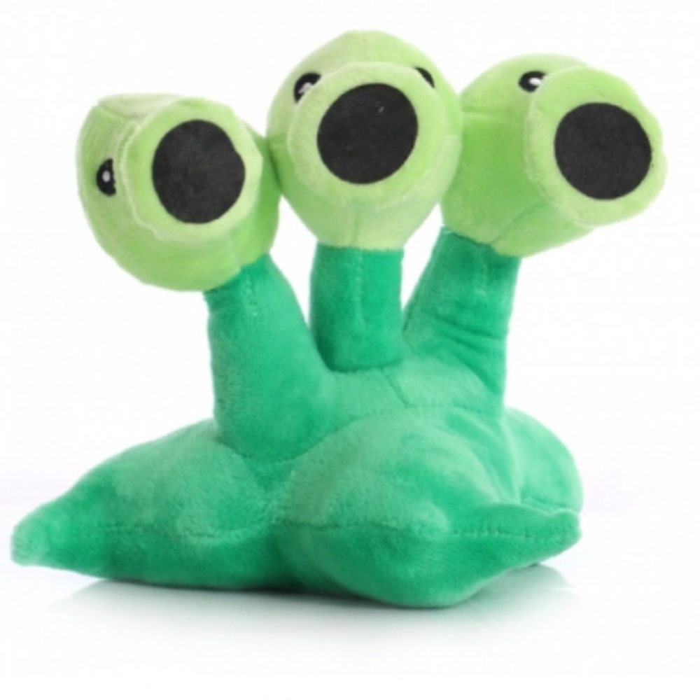 Plush Three-Eyed Alien Stuffed Toy - Green
